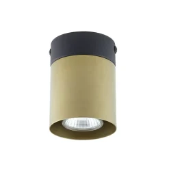 Spots|Flurlampen*TK Lighting Aufbaustrahler Metall Schwarz Gold Ø8 cm elegant