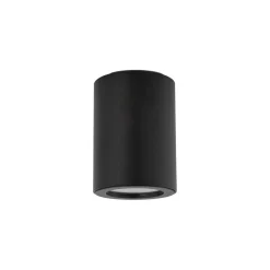 Metall Lampen|Feuchtraumleuchten*TK Lighting Aufbaustrahler Schwarz Metall IP44 Ø6,5 cm GU10 Aufputz