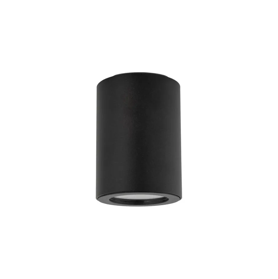 Metall Lampen|Feuchtraumleuchten*TK Lighting Aufbaustrahler Schwarz Metall IP44 Ø6,5 cm GU10 Aufputz