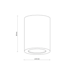 Metall Lampen|Feuchtraumleuchten*TK Lighting Aufbaustrahler Schwarz Metall IP44 Ø6,5 cm GU10 Aufputz