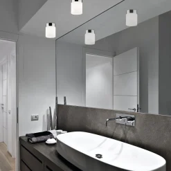 Küchenlampen|Glaslampen*Nowodvorski Aufbaustrahler Weiß Chrom Glas