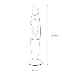 Retro Lampen|Lavalampen*Easylight Auffallende Lavalampe Rot Transparent H:36cm TIMMY