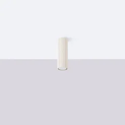 Flurlampen|Küchenlampen*Sollux Aufputz Deckenspot GU10 Ø 6,5 cm H: 20 cm in Creme Modern Alu