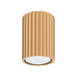 Sollux Aufputz Spot GU10 H: 10 cm Ø 6,5 cm klein in Gold Modern< Flurlampen|Wohnzimmerlampen
