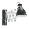 Steinhauer Ausziehbarer Wandspot Schwarz dimmbar E27 mit Stecker< Wohnzimmerlampen|Metall Lampen