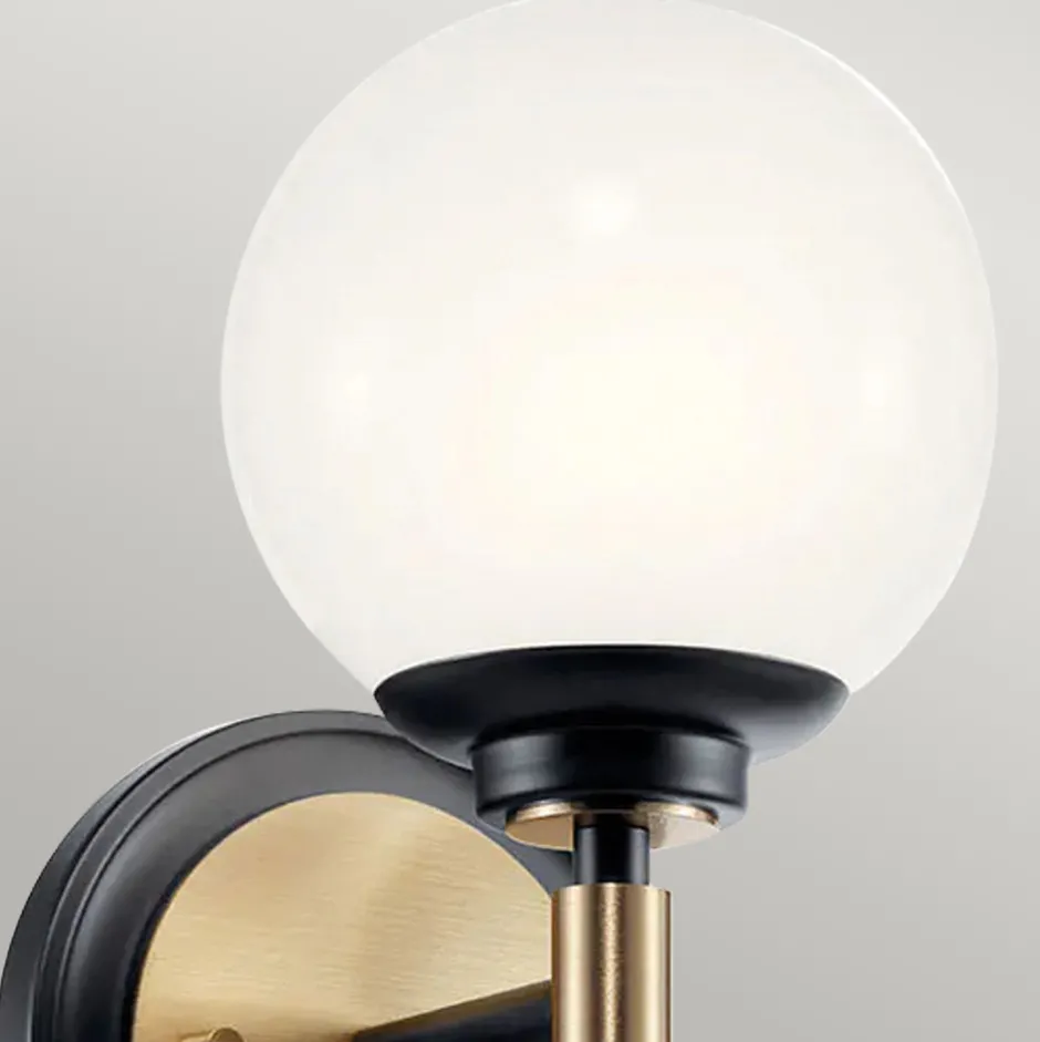 Elstead Badezimmerlampe IP44 LED G9 34,8 cm hoch Metall Glas< Wandleuchten|Metall Lampen