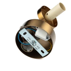 Kugellampen|Jugendstil Lampen*Easylight Badezimmerlampe IP44 mit Schalter in Messing Weiß