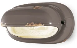 Wohnzimmerlampen|Glaslampen*Ferroluce Badezimmerlampe Keramik Glas B: 24 cm E27 Maritim
