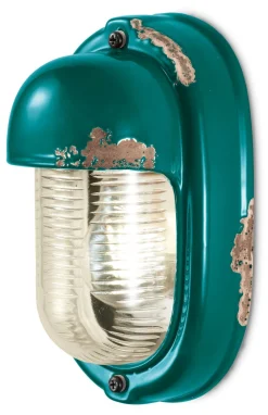 Wohnzimmerlampen|Glaslampen*Ferroluce Badezimmerlampe Keramik Glas H: 24 cm E27 Maritim