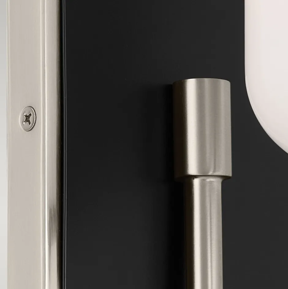 Wandleuchten|Metall Lampen*Elstead Badezimmerlampe LED G9 IP44 Glas Metall H: 33,8 cm 3000 K