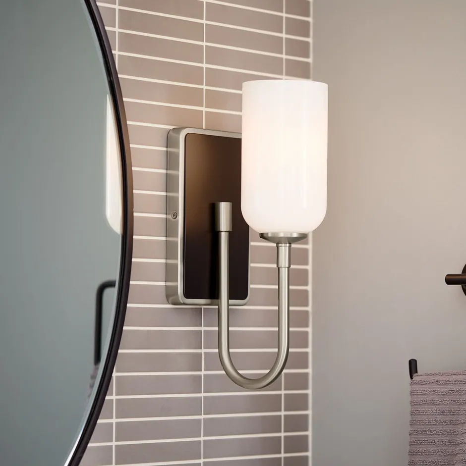 Wandleuchten|Metall Lampen*Elstead Badezimmerlampe LED G9 IP44 Glas Metall H: 33,8 cm 3000 K