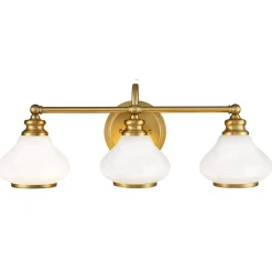 Elstead Badezimmerlampe LED G9 IP44 B: 61 cm Messing Weiß< Wandleuchten|Badezimmer Lampe