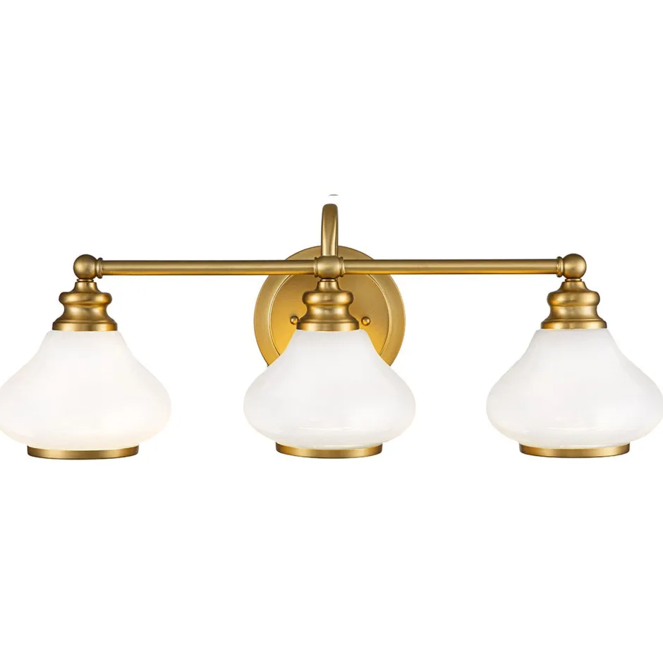 Elstead Badezimmerlampe LED G9 IP44 B: 61 cm Messing Weiß< Wandleuchten|Badezimmer Lampe