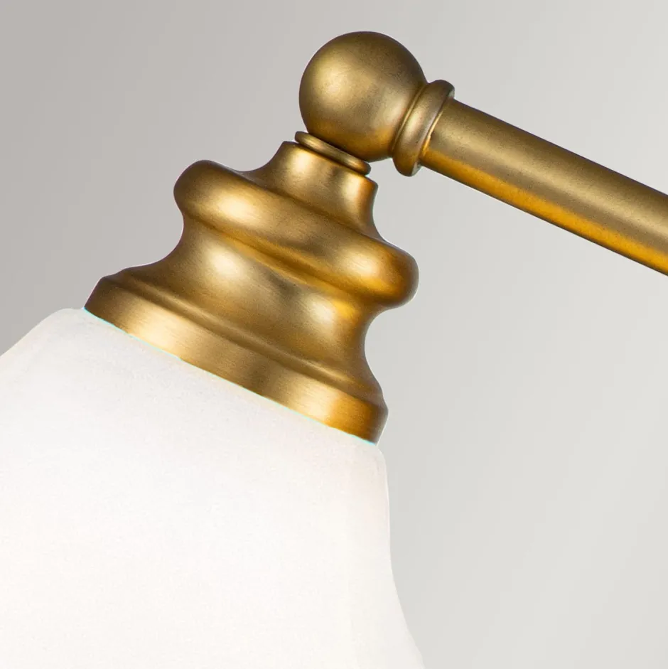 Elstead Badezimmerlampe LED G9 IP44 B: 61 cm Messing Weiß< Wandleuchten|Badezimmer Lampe