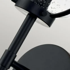 Elstead Badezimmerlampe Metall Glas IP44 40,3 cm hoch Schwarz< Wandleuchten|Badezimmer Lampe