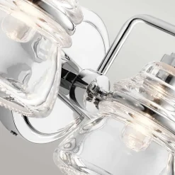 Wandleuchten|Badezimmer Lampe*Elstead Badezimmerlampe Spiegel Metall Glas 55,9 cm breit IP44 G9 LED