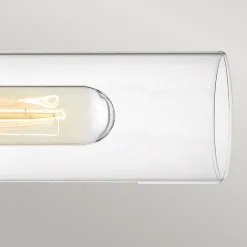 Wandleuchten|Flurlampen*Elstead Badezimmerlampe Wand 56,5 cm breit IP44 2x E27 Metall Glas