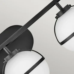 Wandleuchten|Badezimmer Lampe*Elstead Badezimmerlampe Wand IP44 60,6 cm breit Metall Glas E14