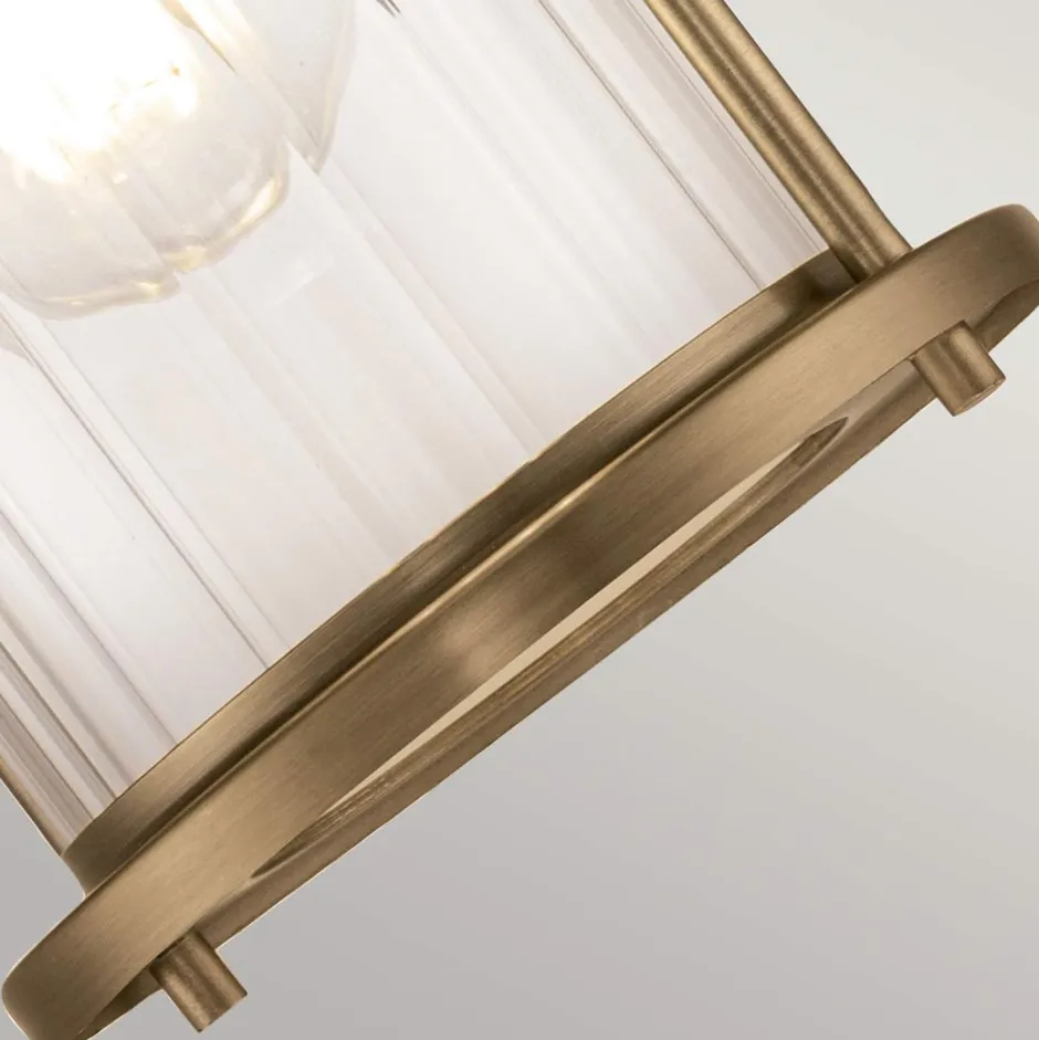 Wandleuchten|Badezimmer Lampe*Elstead Badezimmerlampe Wand IP44 H: 21,8 cm Metall Glas E27