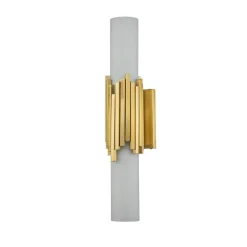 Wandleuchten|Flurlampen*Elstead Badezimmerlampe Wand LED G9 55,9 cm hoch Metall Glas IP44