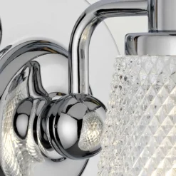 Wandleuchten|Badezimmer Lampe*Elstead Badezimmerlampe Wand mit LED G9 IP44 16 cm hoch Metall Glas