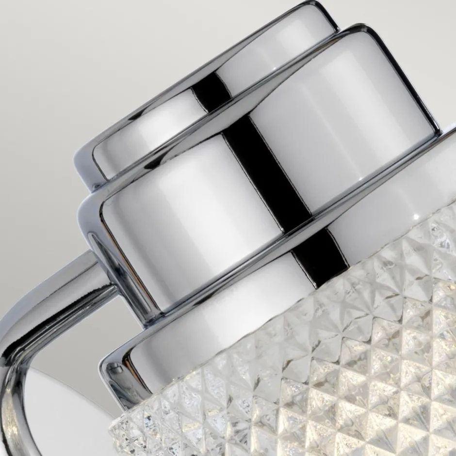 Wandleuchten|Badezimmer Lampe*Elstead Badezimmerlampe Wand mit LED G9 IP44 16 cm hoch Metall Glas