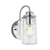 Küchenlampen|Metall Lampen*Elstead Badezimmerleuchte E27 IP44 H: 24,4 cm Metall Glas