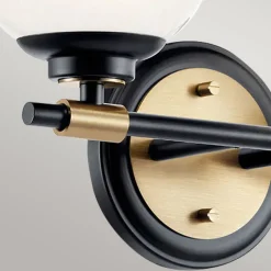 Wandleuchten|Metall Lampen*Elstead Badezimmerleuchte LED G9 Glas Metall IP44 B:37,3 cm Kugel