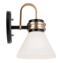 Wandleuchten|Küchenlampen*Elstead Badezimmerleuchte LED G9 IP44 H: 24 cm Metall Glas