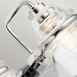 Elstead Badezimmerleuchte LED G9 IP44 B: 33,6 cm Metall Glas in Chrom< Wandleuchten|Badezimmer Lampe