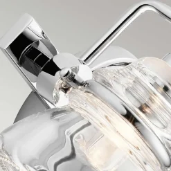 Elstead Badezimmerleuchte LED G9 IP44 B: 33,6 cm Metall Glas in Chrom< Wandleuchten|Badezimmer Lampe