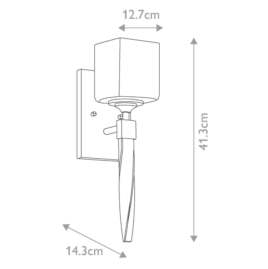 Wandleuchten|Metall Lampen*Elstead Badezimmerleuchte Metall Glas G9 IP44 H: 41,3 cm Metall Glas