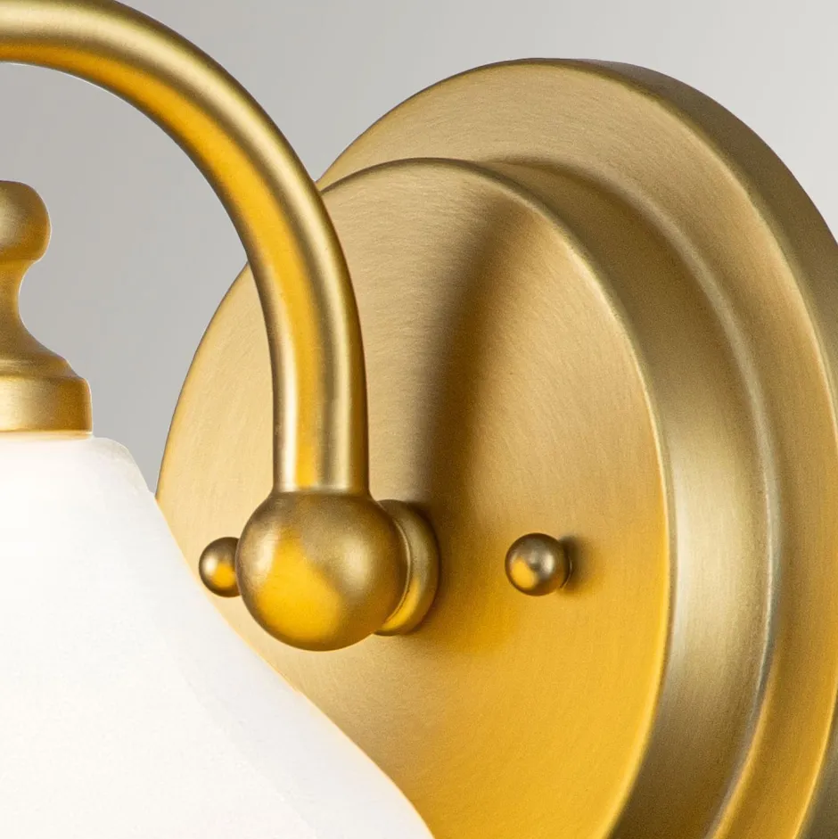 Elstead Badezimmerleuchte Metall Glas H: 19,1 cm IP44 mit G9 LED< Wandleuchten|Badezimmer Lampe