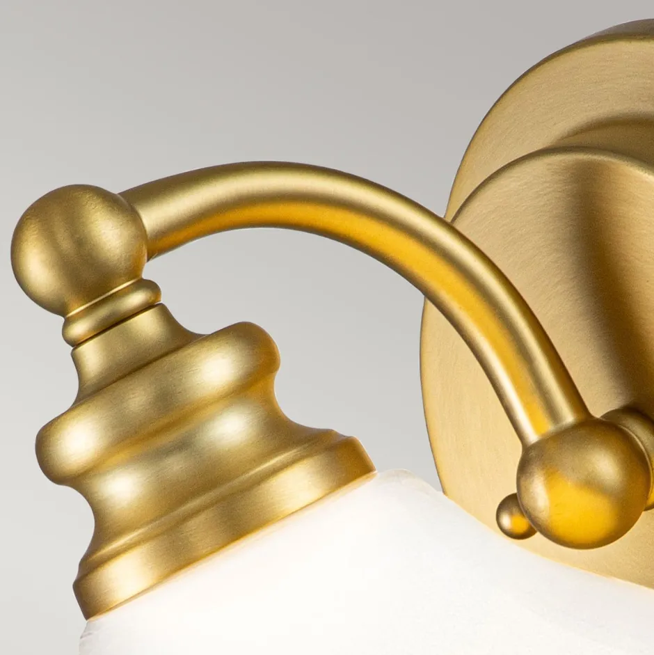 Elstead Badezimmerleuchte Metall Glas H: 19,1 cm IP44 mit G9 LED< Wandleuchten|Badezimmer Lampe