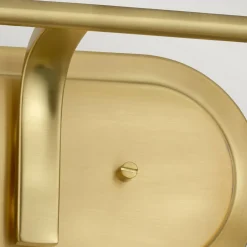 Flurlampen|Küchenlampen*Elstead Badezimmerleuchte Wand B: 37,4 cm IP44 Metall Glas in Messing