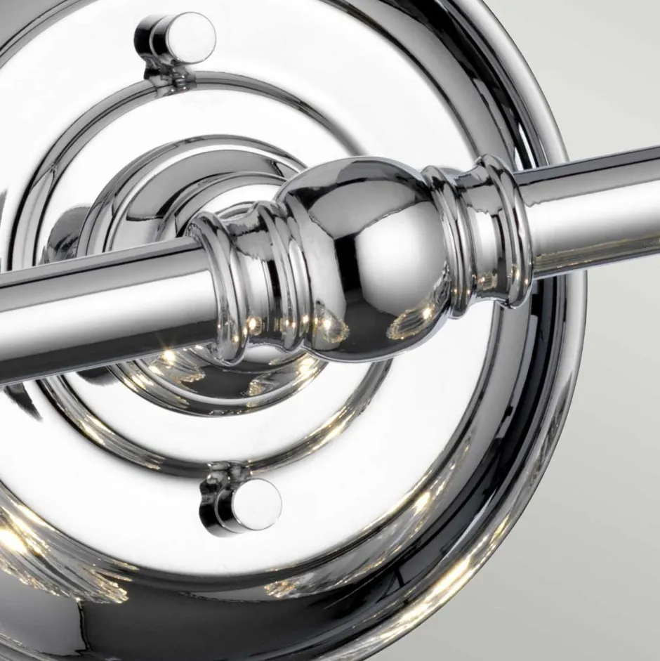 Elstead Badezimmerleuchte Wand LED G9 IP44 B: 35,2 cm Metall Glas< Wandleuchten|Badezimmer Lampe