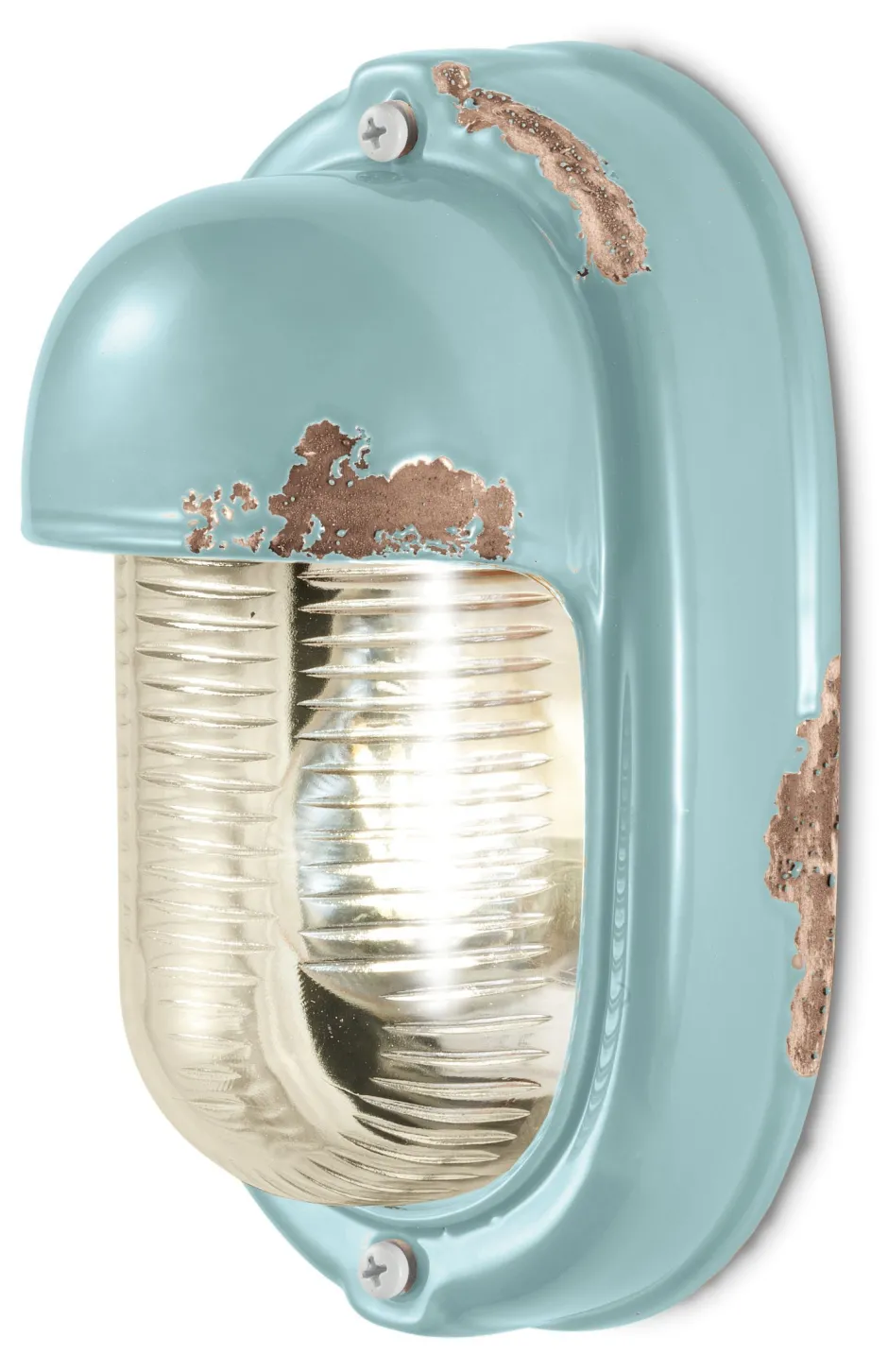Ferroluce Badlampe Keramik Glas E27 H: 24 cm Maritim DANIELE< Glaslampen|Keramiklampen