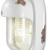 Wohnzimmerlampen|Glaslampen*Ferroluce Badlampe Keramik Glas H: 24 cm Weiß Shabby Antik E27