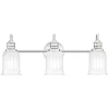 Wandleuchten|Badezimmer Lampe*Elstead Badlampe Metall Glas 61 cm breit IP44 G9 3-flammig