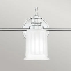 Wandleuchten|Badezimmer Lampe*Elstead Badlampe Metall Glas 61 cm breit IP44 G9 3-flammig