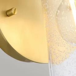 Wandleuchten|Badezimmer Lampe*Elstead Badlampe Metall Glas E27 IP44 24,4 cm hoch SAIDA