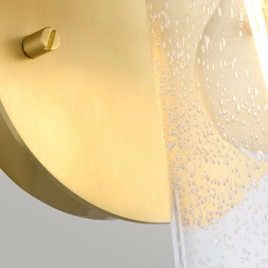 Wandleuchten|Badezimmer Lampe*Elstead Badlampe Metall Glas E27 IP44 24,4 cm hoch SAIDA