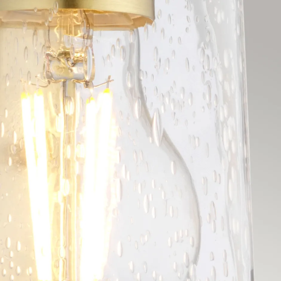 Wandleuchten|Badezimmer Lampe*Elstead Badlampe Metall Glas E27 IP44 24,4 cm hoch SAIDA