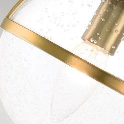 Wandleuchten|Badezimmer Lampe*Elstead Badlampe Spiegel Metall Glas B: 38,1 cm IP44 in Messing Antik