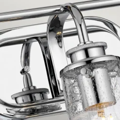 Elstead Badlampe Wand IP44 60,3 cm breit 3-flammig Chrom Glasschirm< Flurlampen|Küchenlampen