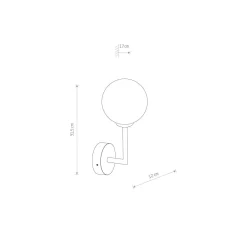 Nowodvorski Badlampe Wand IP44 in Messing Weiß G9 Kugelschirm< Wohnzimmerlampen|Glaslampen