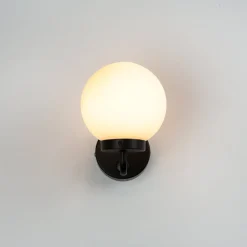 Easylight Badlampe Wand IP44 Schwarz Weiß Glasschirm TOHO< Glaslampen|Kugellampen