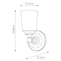 Elstead Badlampe Wand LED G9 IP44 warmweiß 3000 K Glas Metall< Wandleuchten|Badezimmer Lampe