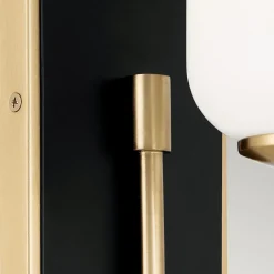 Elstead Badlampe Wand Metall Glas 33,8 cm hoch IP44 G9 LED 3000 K< Wandleuchten|Metall Lampen