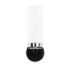 Easylight Badlampe Wand Spiegel Glas Metall in Chrom Weiß elegant< Glaslampen|Wandleuchten